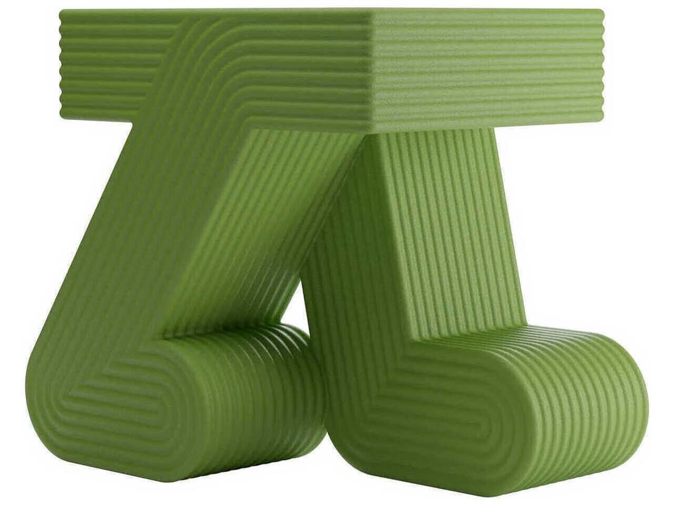 Walking Green Recycled Plastic Square End Table