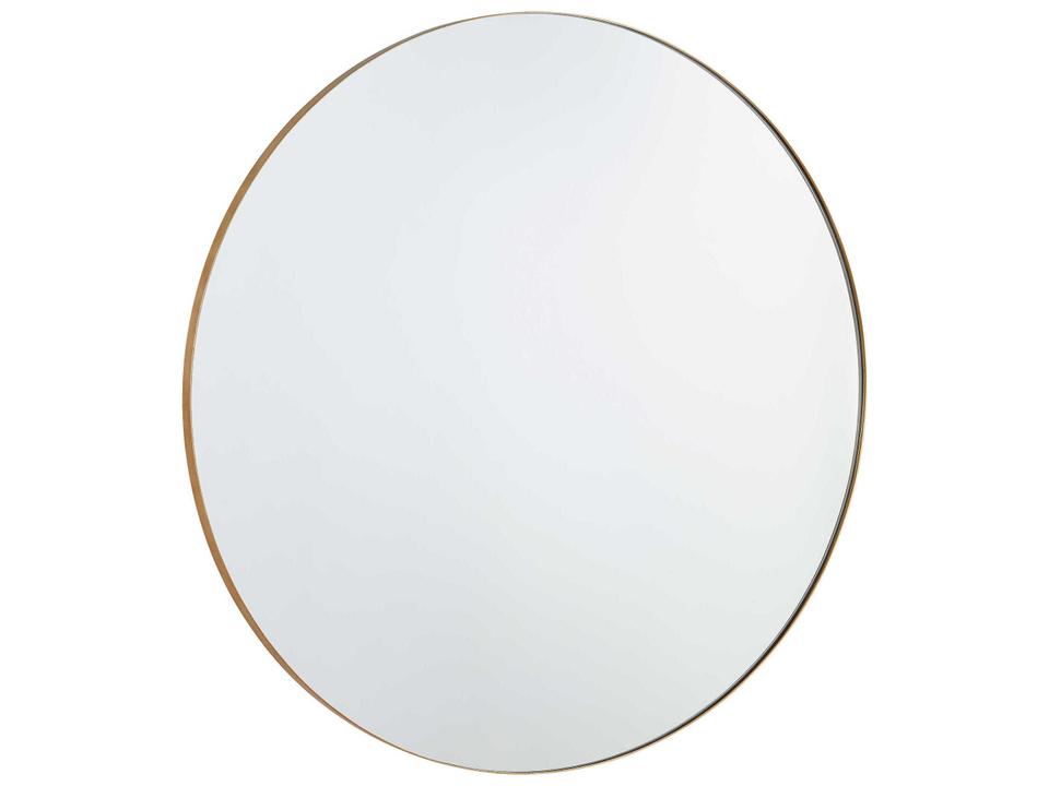 Round 42-Inch Wall Mirror in Gold Finish