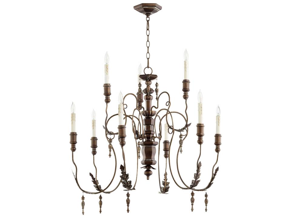 9-Light Salento Chandelier in Vintage Copper