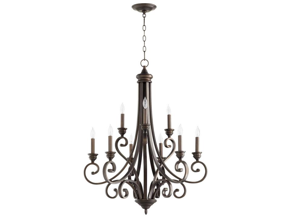 Bryant 9-Light Candelabra Tiered Chandelier in Oiled Bronze