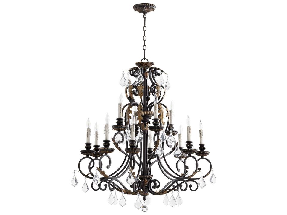 Rio Salado 12-Light Chandelier in Toasted Sienna With Mystic Silver
