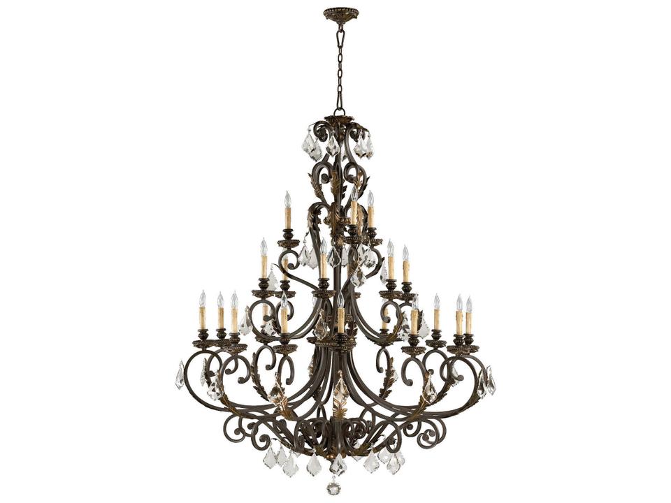 Rio Salado 21-Light Toasted Sienna with Mystic Silver Candelabra Chandelier