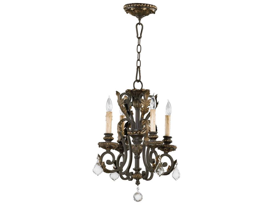 Rio Salado 4-Light Chandelier in Toasted Sienna with Mystic Silver