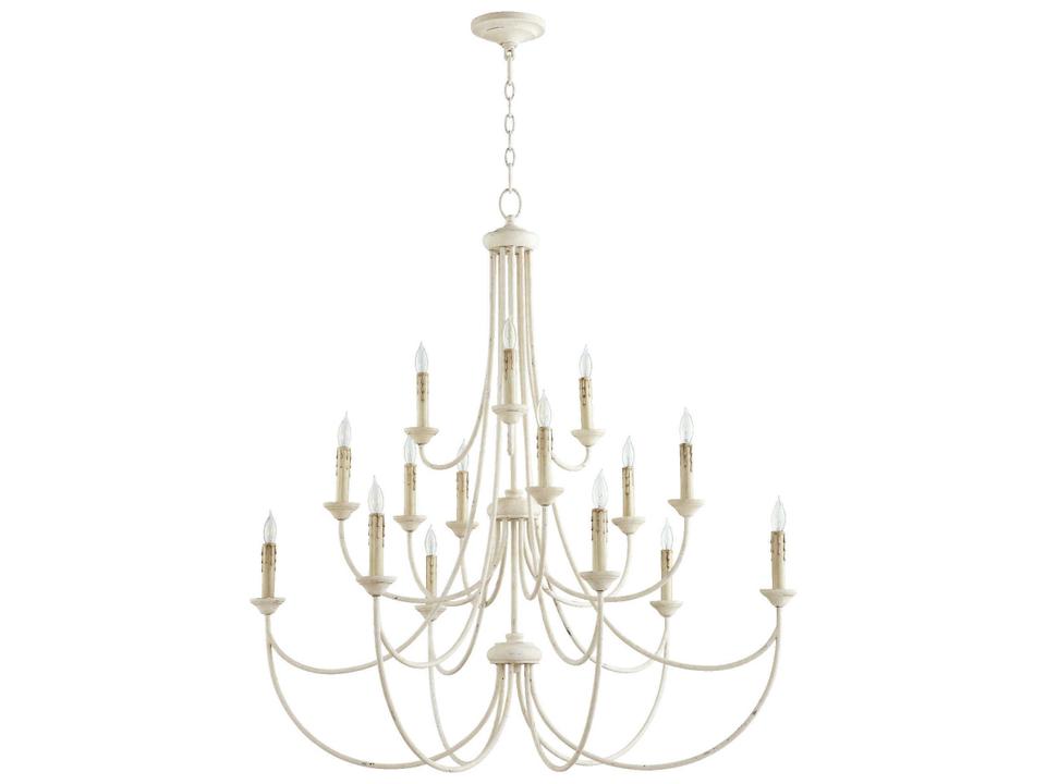 15-Light Brooks Tiered Chandelier in Persian White