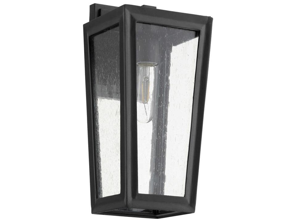 Bravo 1-Light Outdoor Wall Lantern in Noir