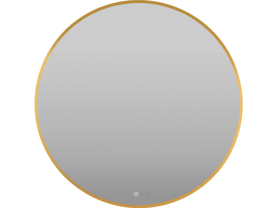 Soleil Brushed Brass Wall Mirror Round