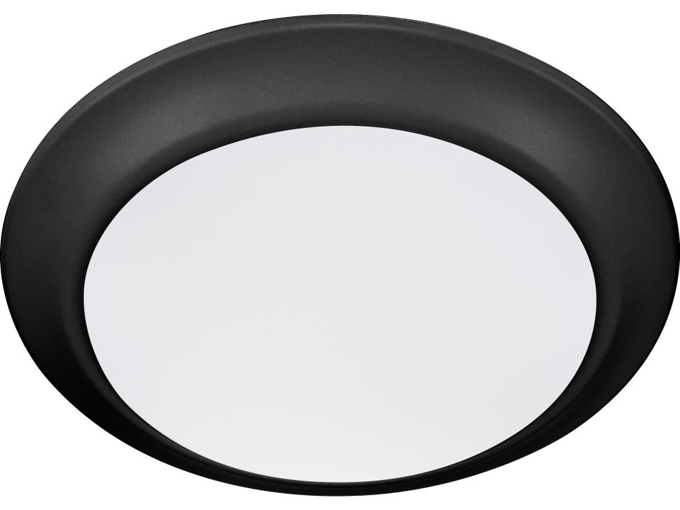 LED Disk 7.5 Inch 1-Light Outdoor Flush Mount in Matte Black