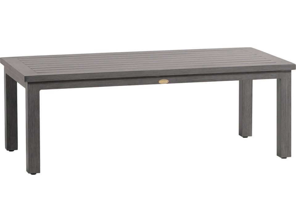 Canbria Rectangular Aluminum Coffee Table in Opal Grey