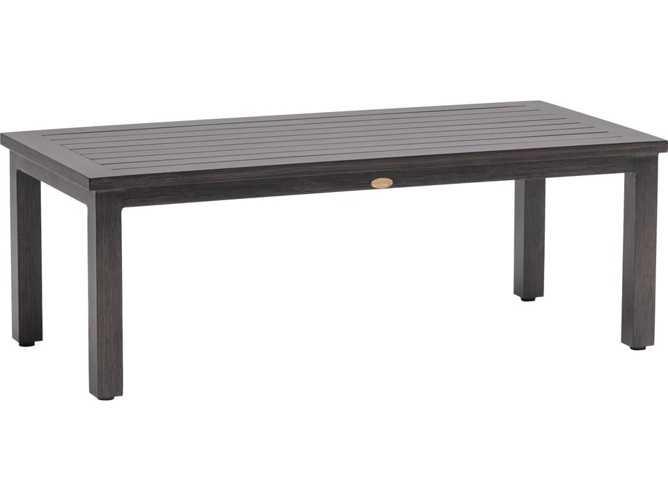 Canbria Rectangular Outdoor Coffee Table in Rusty Umber Aluminum