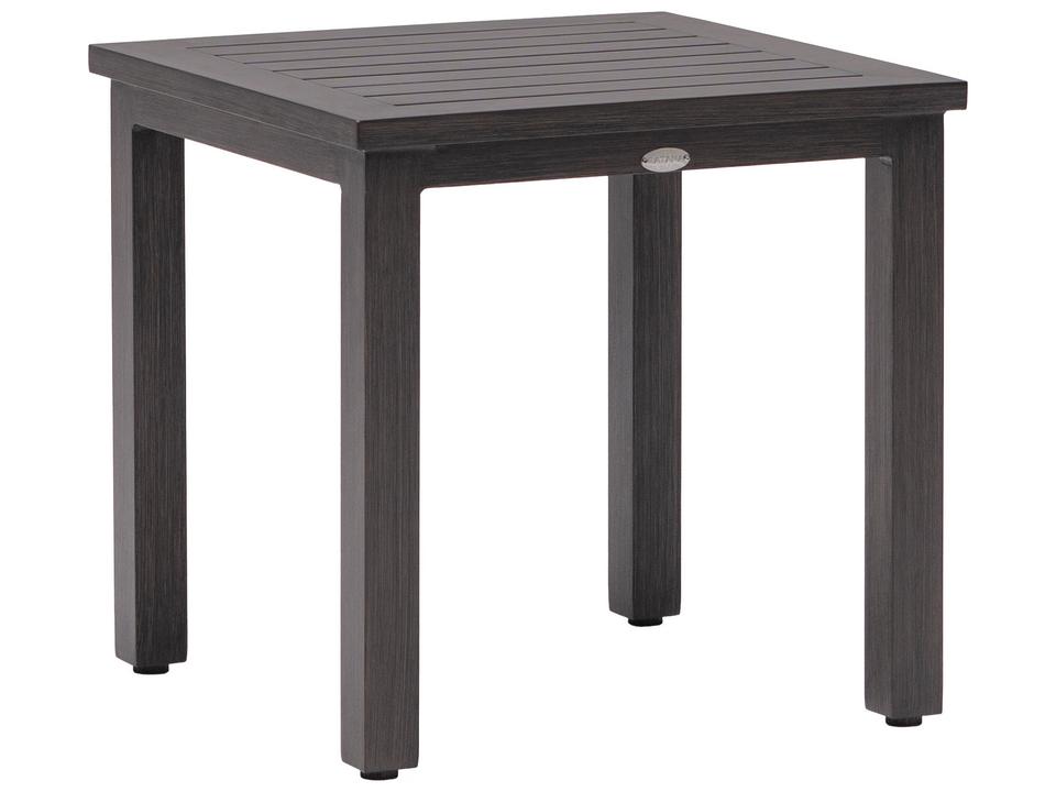 Canbria Square Aluminum End Table in Rusty Umber