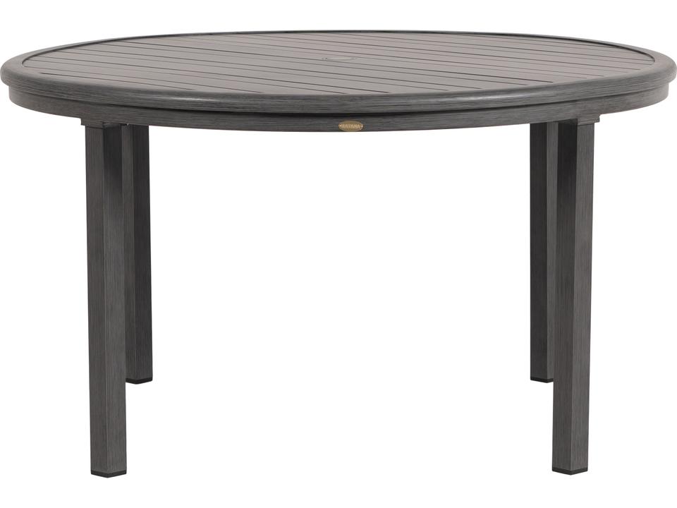 Canbria 54-Inch Round Dining Table in Opal Grey with Umbrella Hole