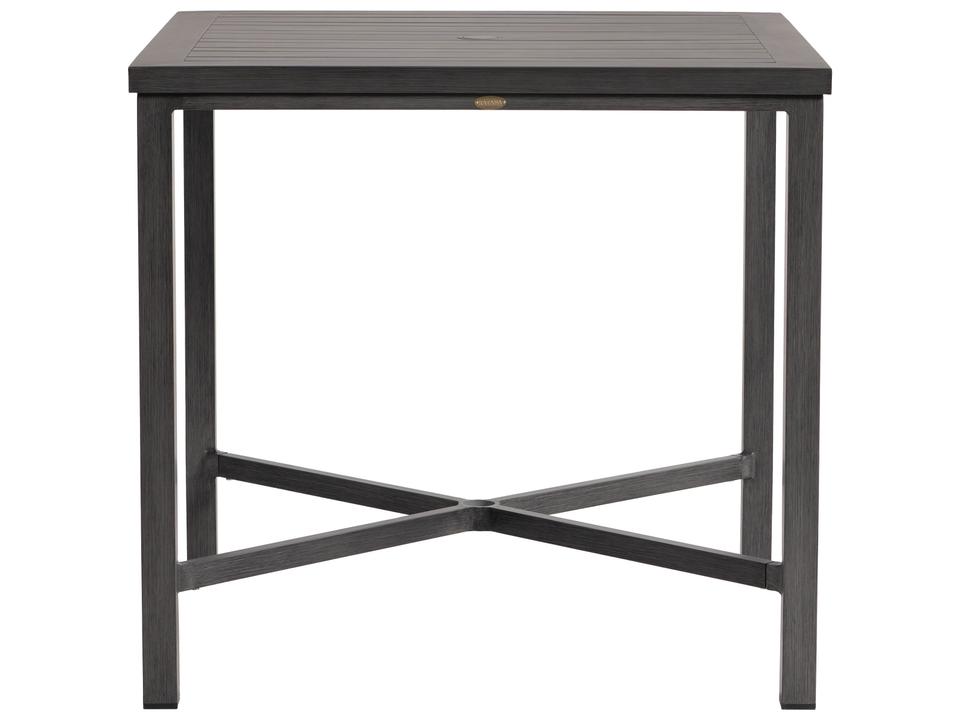 Canbria Square Outdoor Counter Table in Opal Grey Aluminum