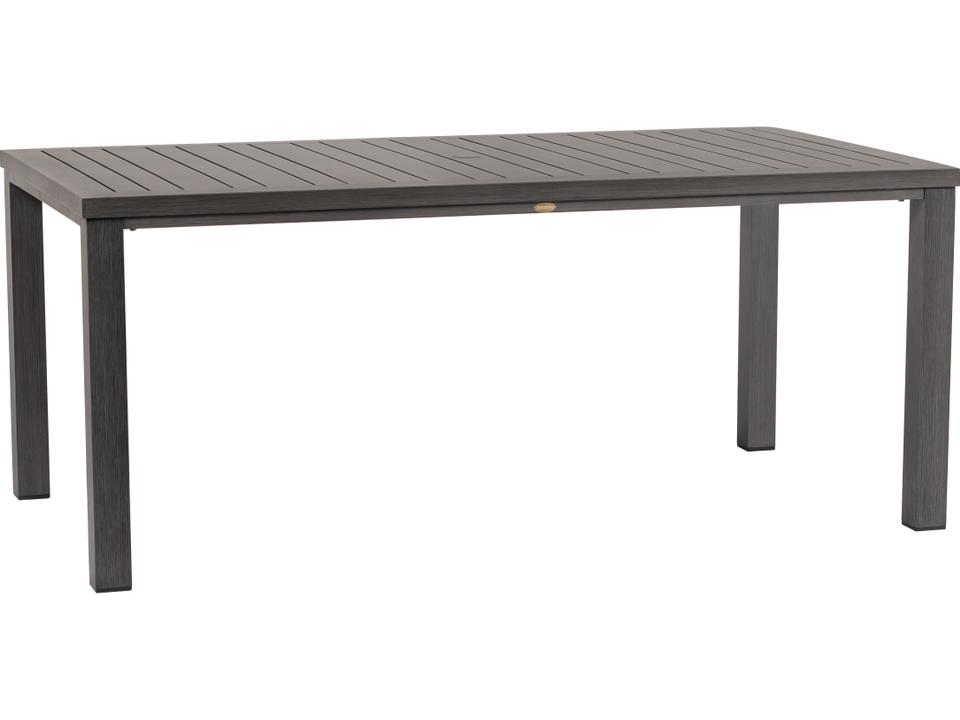Canbria 71-Inch Rectangular Outdoor Dining Table in Opal Grey with Powder-Coated Aluminum