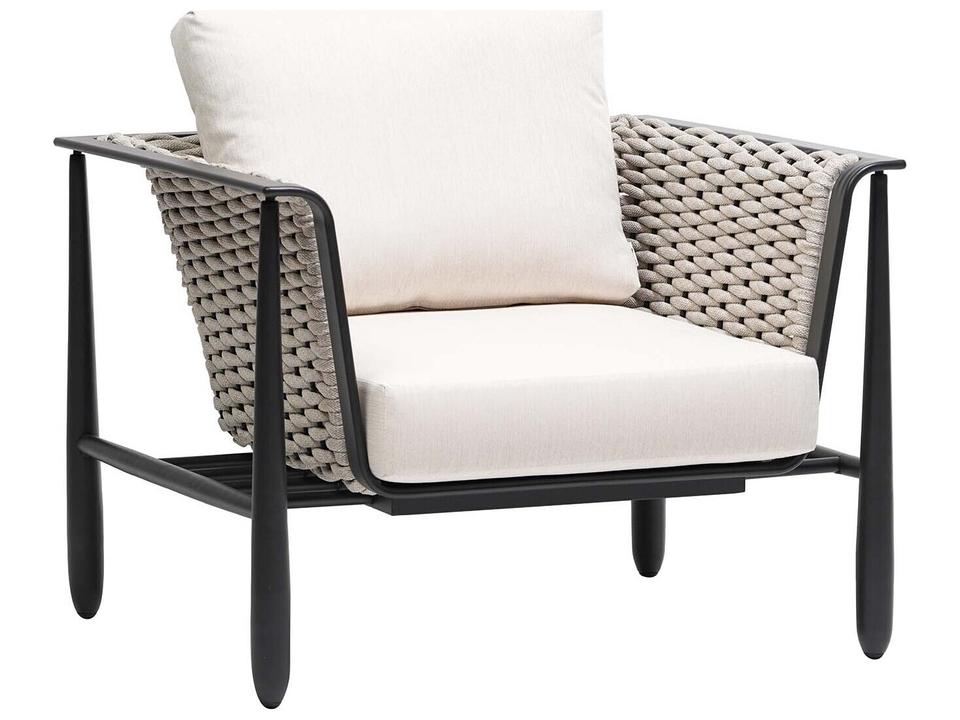 Diva Outdoor Lounge Chair in Graphite Aluminum with Durastrap