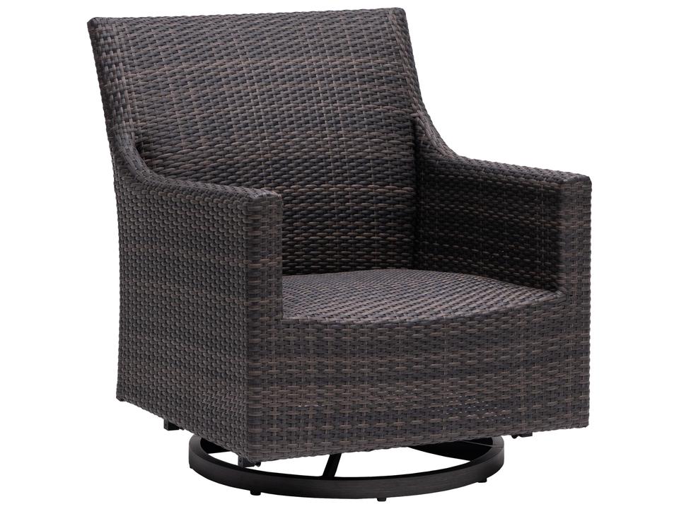 Biltmore Swivel Gliding Outdoor Club Chair in Wild Truffle HDPE Wicker