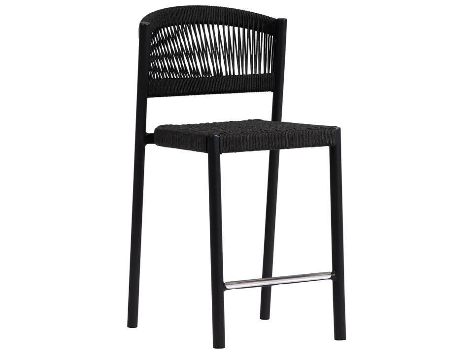 Naples Aluminum Rope Counter Stool in Diva Night and Charcoal