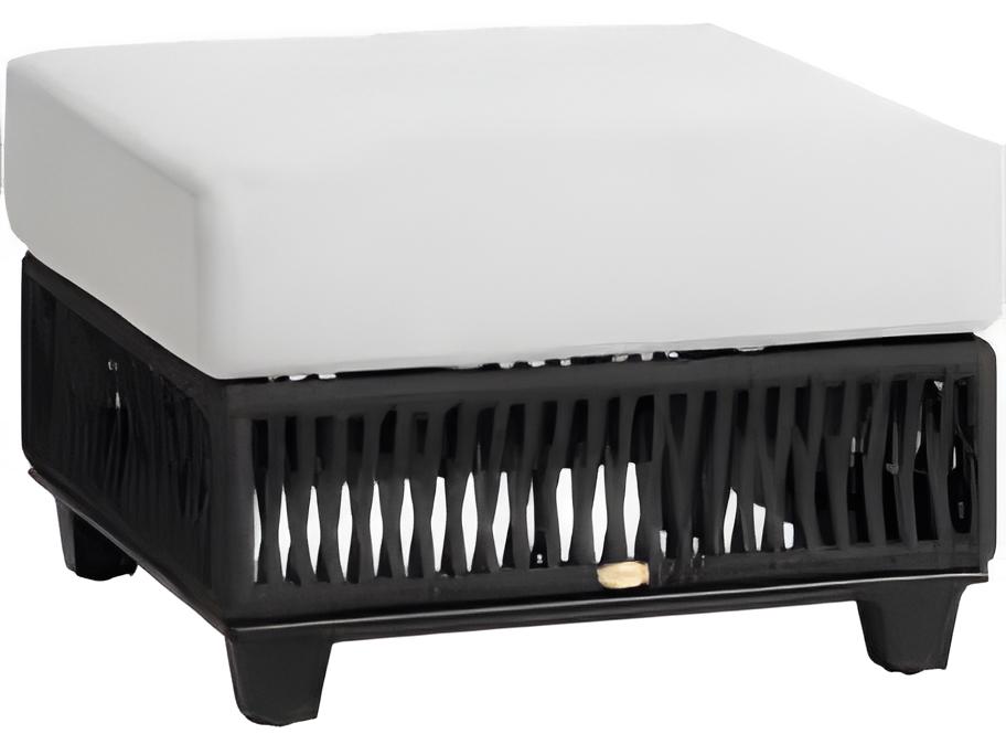 Gemelli Outdoor Cushion Ottoman in Diva Night Aluminum