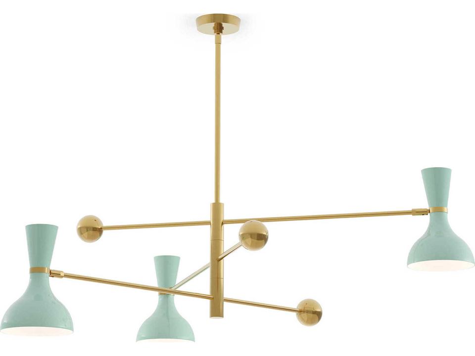Clare 3-Light Mint Green Chandelier