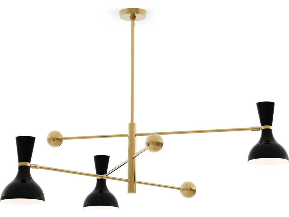 Clare 3-Light Chandelier in Obsidian Black