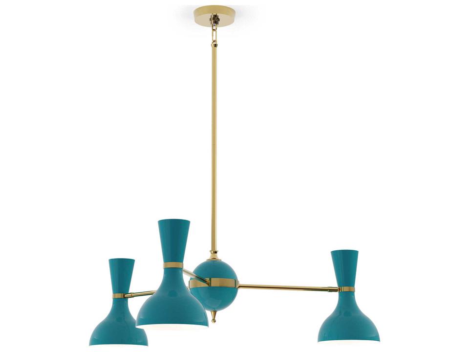 Clare 3-Light Chandelier in Metal with Cone Shades