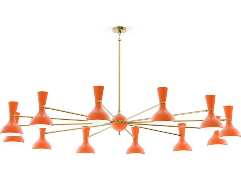 Clare 12-Light Chandelier with Painted Metal Shades