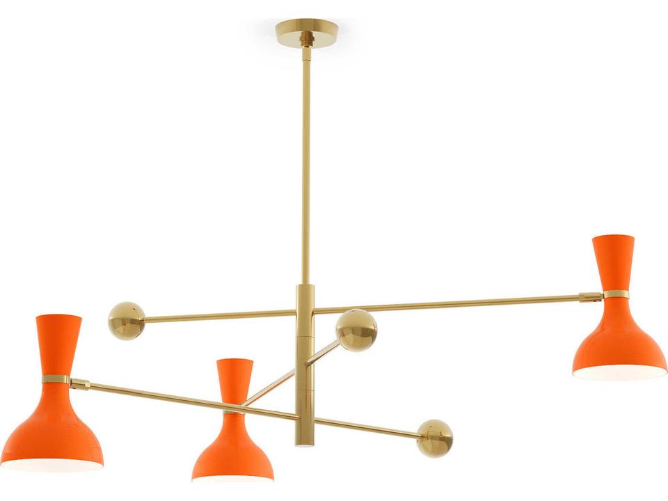 Clare 3-Light Chandelier in Painted Metal with Adjustable Height