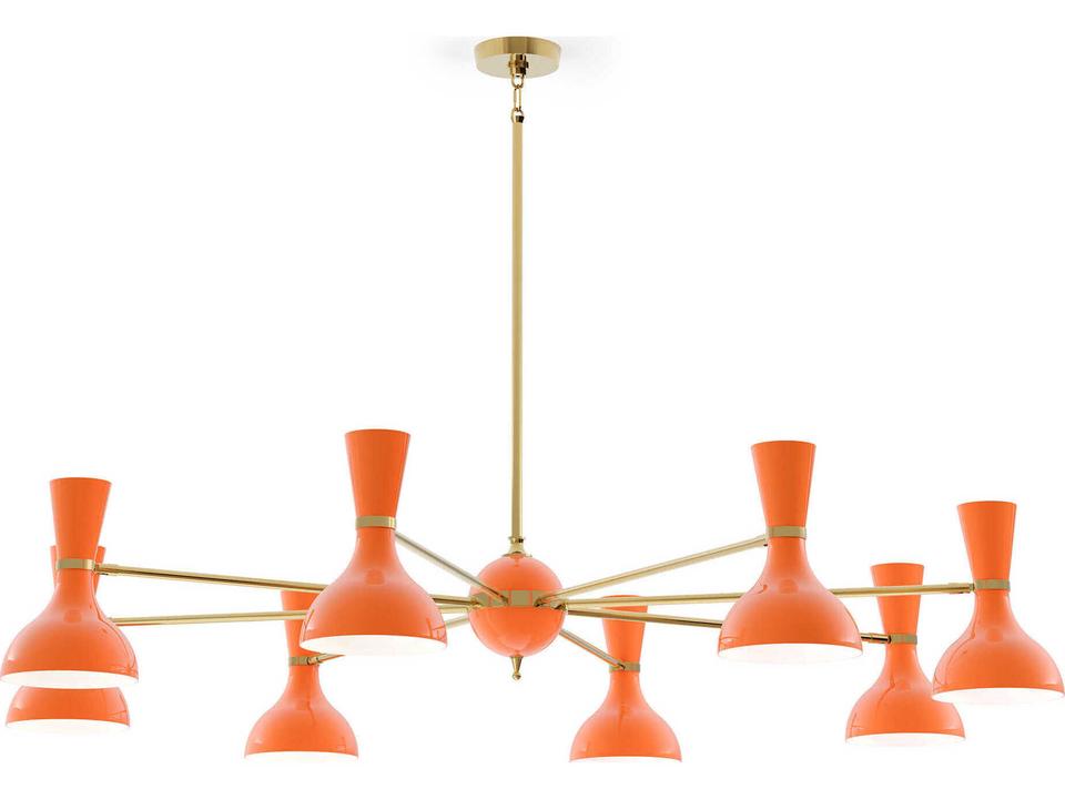 Clare 8-Light Chandelier in Modern Brass