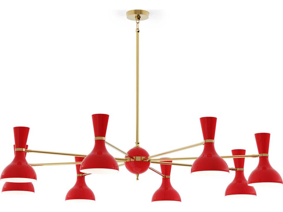 Clare 8-Light Chandelier in Metal with Rotatable Cone Shades