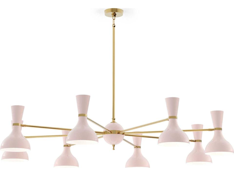 Clare 8-Light Rose Water Pink Chandelier