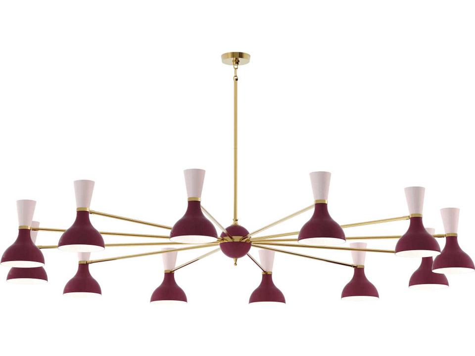 Clare 12-Light Chandelier with Metal Cone Shades