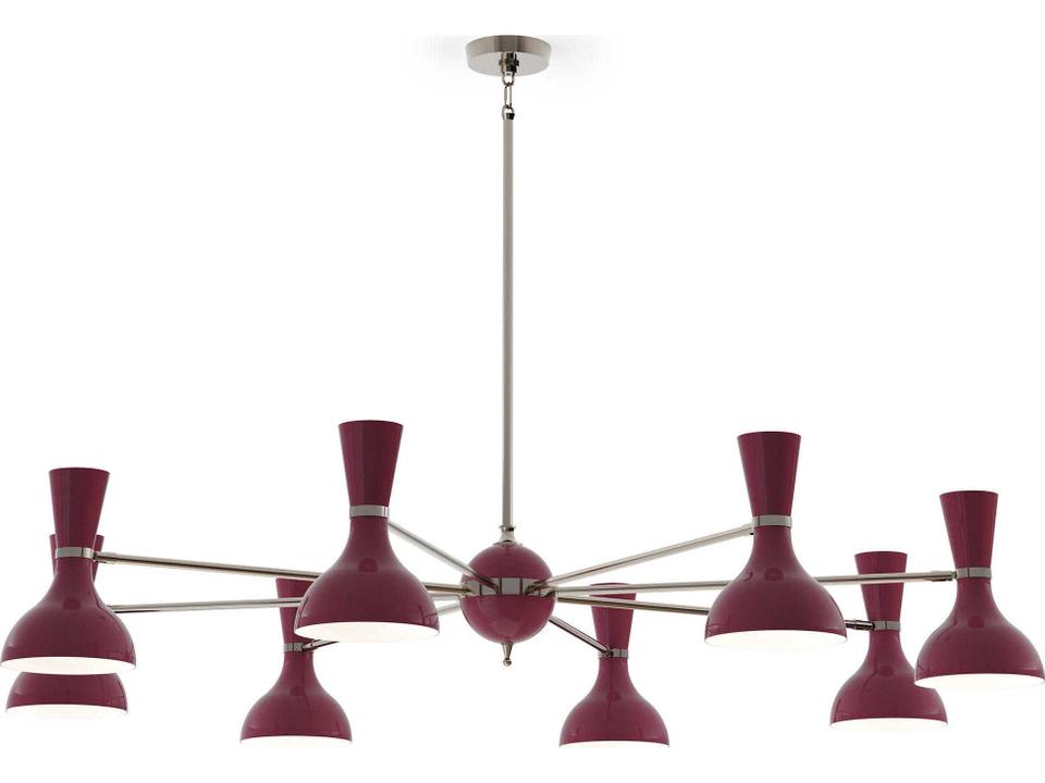 Clare 8-Light Chandelier in Modern Brass with Conical Metal Shades