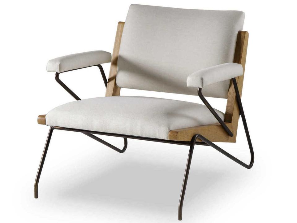 Marianne Brown Fabric Accent Chair by Thomas Bina