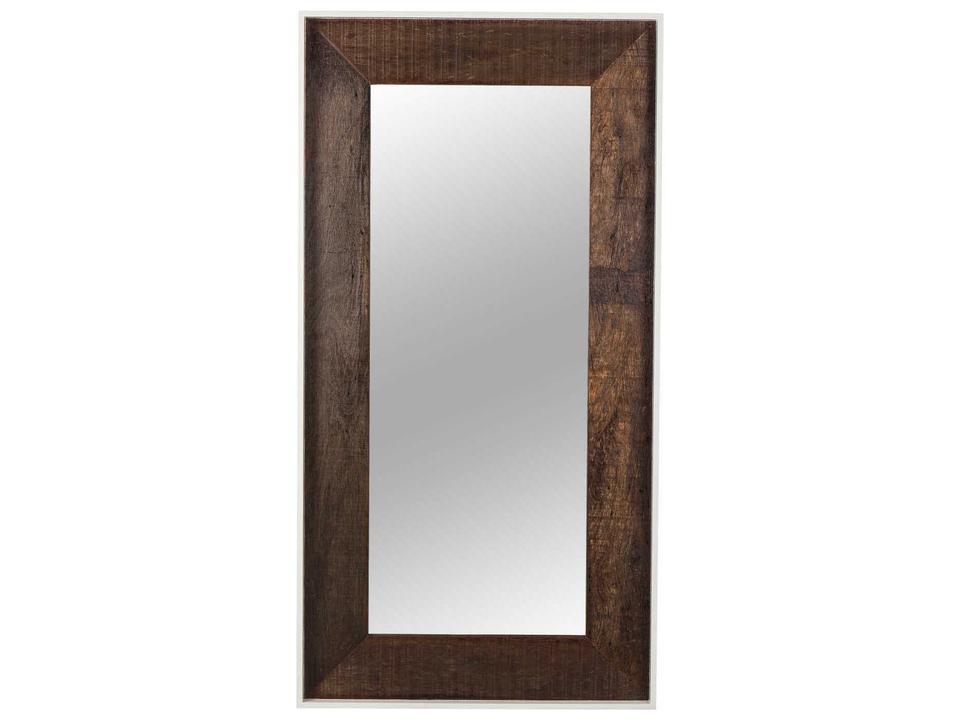 Cardosa Rectangular Floor Mirror White Lacquer and Reclaimed Peroba