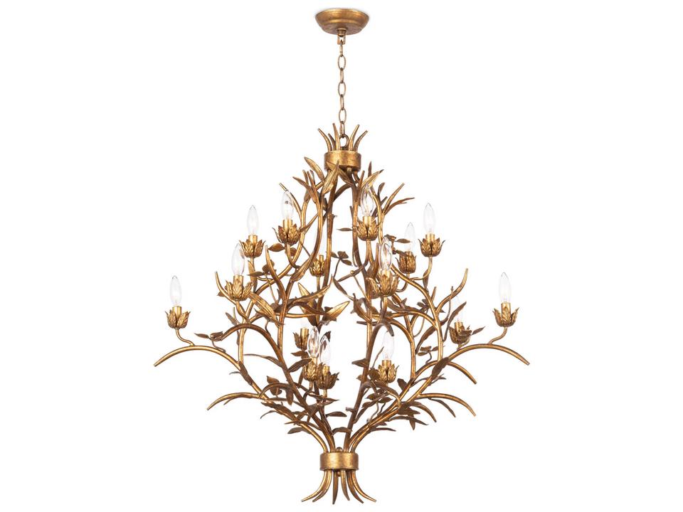 Trillium 15-Light Chandelier in Brass