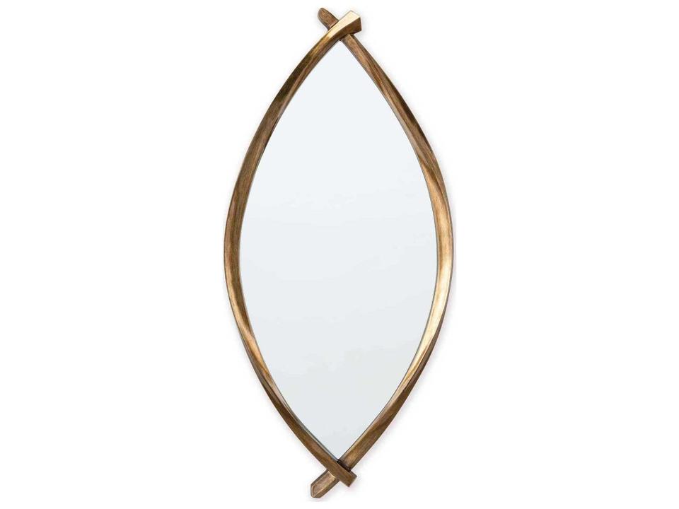 Arbre Custom Shape Mirror in Antique Gold Leaf