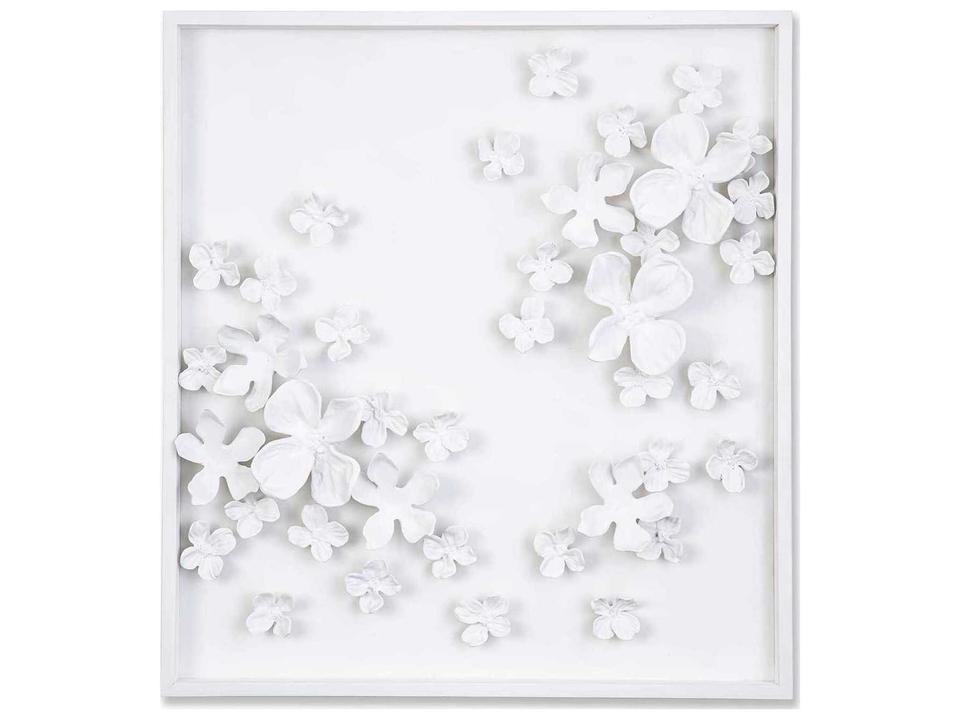 Dogwood Bouquet-II 3D Floral Wall Art in White