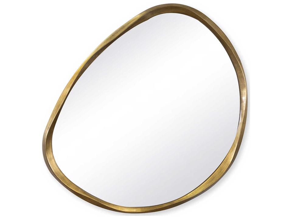 Monte Organic Asymmetric Wall Mirror Antique Gold Leaf