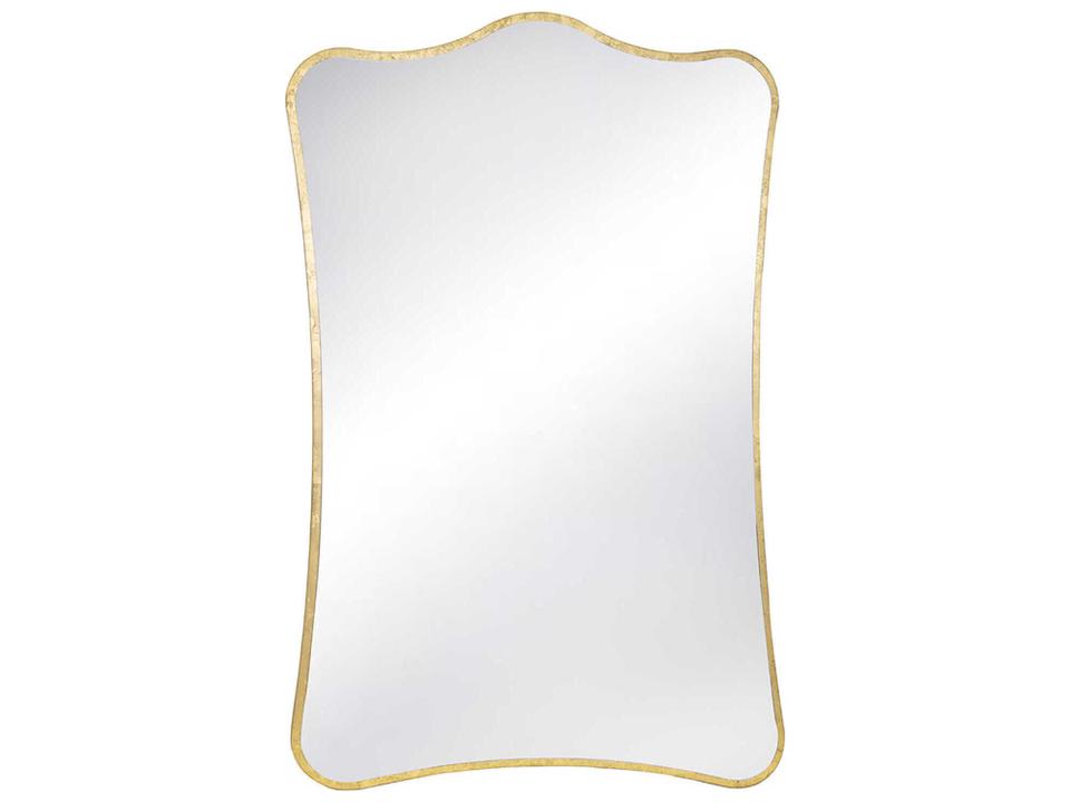 Lyrical Mirror with Gold Leaf Finish and Beveled Edge