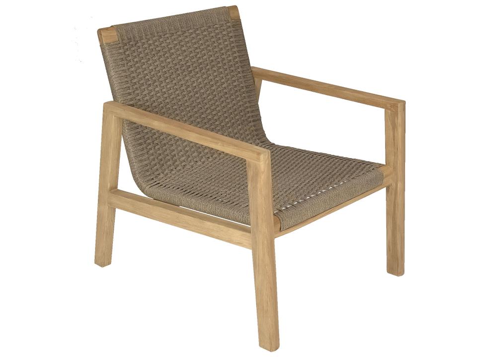 Admiral Teak Rope Club Chair in Sand