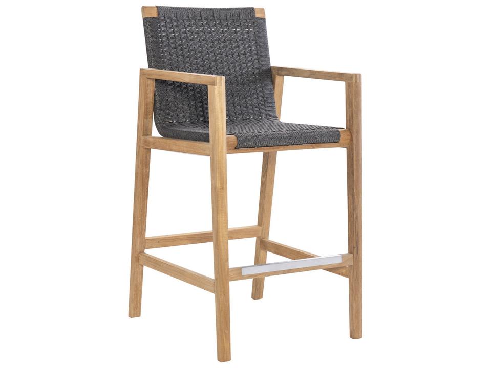 Admiral Counter Height Chair with Charcoal Wicker