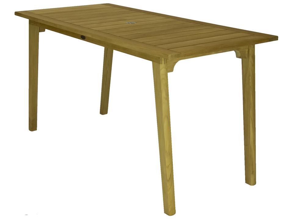 Admiral 65-Inch Rectangle Counter Height Outdoor Dining Table Teak