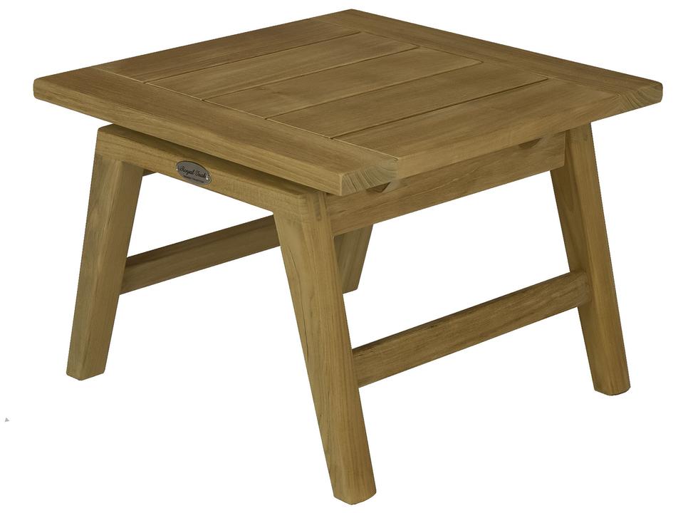 Admiral 20-Inch Square Side Table in Natural Teak