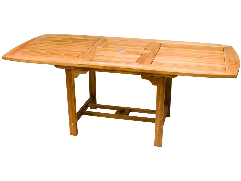Family 96 to 120-Inch Rectangular Teak Expansion Dining Table
