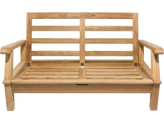 Miami 2-Seater Teak Reclining Loveseat Frame Only