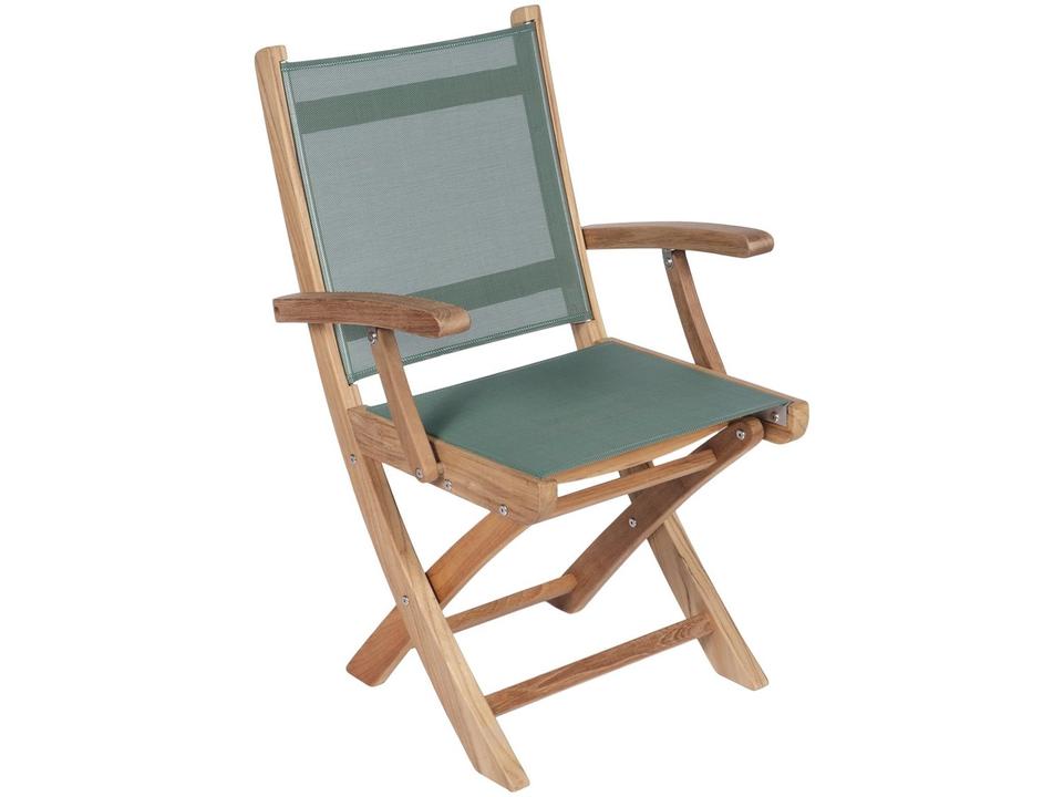Sailmate Moss Sling Folding Patio Dining Arm Chair