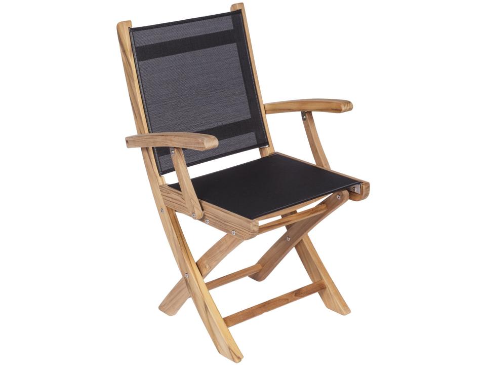 Sailmate Black Sling Folding Dining Side Chair
