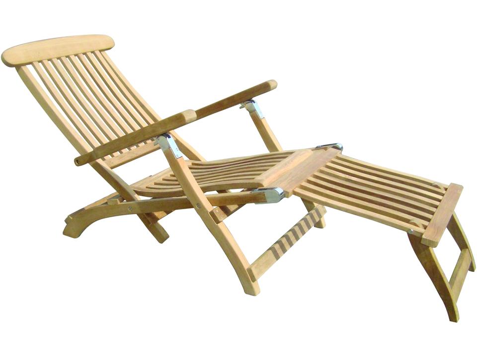 Teak Lounging Steamer Deck Chair in Natural Teak