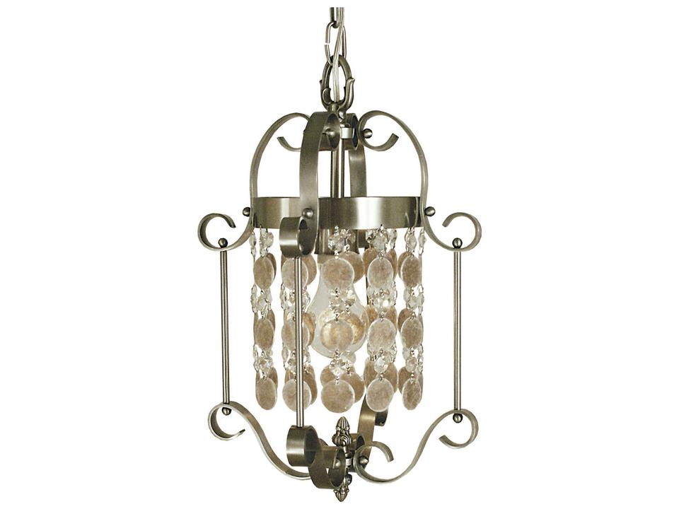 1-Light Naomi Mini Chandelier with Crystal and Mica Accents