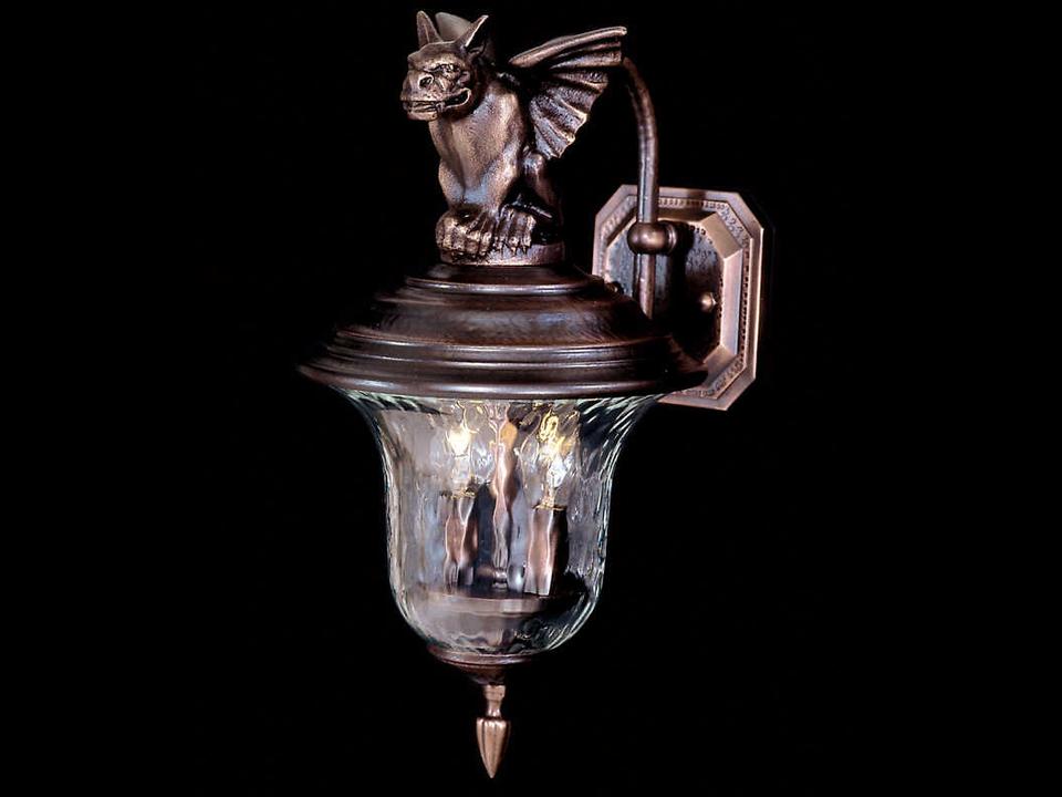 Carcassonne 2-Light Brass Outdoor Wall Light