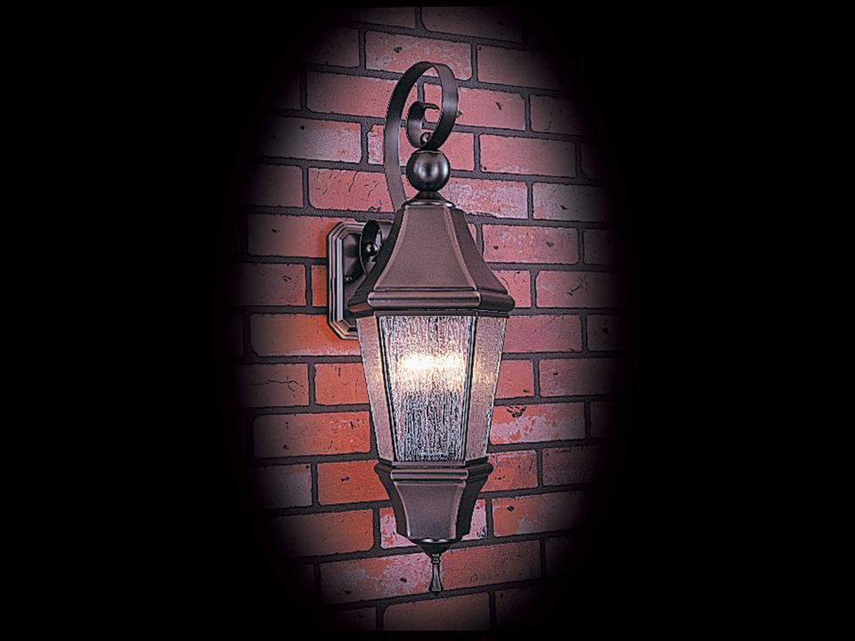 Normandy 3-Light Brass Outdoor Wall Light